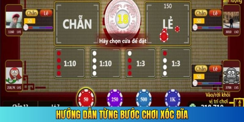 Hướng dẫn từng bước chơi xóc đĩa
